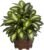 Nearly Natural 24in Artificial Dieffenbachia Silk Plant with Modern Hexagon Planter, Maintenance-Free Indoor Faux Greenery for Room Decor