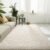 LOCHAS Ultra Soft Indoor Modern Area Rugs Fluffy Living Room Carpets for Children Bedroom Home Decor Nursery Rug 4×6 Feet, White