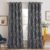 NICETOWN Grey Blackout Striped Pattern Curtains for Living Room 84 inch Long 2 Panels Set, Noise Reducing Thermal Insulated Wave Line Foil Print Bedroom Drapes for Patio Sliding Glass Door (52 x 84)