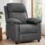 Korser Recliner Chair, Living Room Chairs for Adults, Padded Deep Seat Reading Chair with Side Pockets, Small Recliners for Small Spaces, Lounge Chair for Living Room, Bedroom, and RV (Linen)