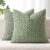 MIULEE Pack of 2 Decorative Throw Pillow Covers 18×18 Inch Soft Boho Striped Textured Corduroy Pillow Covers Spring Modern Farmhouse Home Decor for Couch Bed Sofa Living Room Sage Green