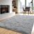 Zentavio Area Rugs for Living Room Grey Rugs for Bedroom 4×6 Carpet Fluffy Furry Soft Shag Aesthetic Plush High Pile Gray Throw Rug for Nursery Kids Room Dorm