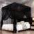 Kertnic Black Canopy Bed Curtains for Girls & Adults, Queen King Bed Canopy Drapes Netting, Practical Mosquito Net for Bed (King- 86″ W*78″ L*82″ H)