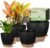 Self-Watering Pots for Indoor and Outdoor Plants 4 Pack, 6/8/10/12 Inch Planters with Water Level Indicator & Deep Reservoir, Decorative Flower Pots for Home Decor