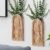 Dnnnii 2 Pack Wooden Wall Vase Set – Brown Finish Modern Farmhouse & Boho Wall Decor for Entryway, Hallway, Bathroom, Living Room, Dining Room, Narrow Spaces