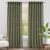 NICETOWN Linen Plaid Curtains Modern Window Panels Moss Green Check Tartan Light Filtering Curtains for Living Room Bedroom, Rod Pocket Back Tab, 2 Panels, 52 inch Wide x 84 inch Long