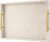 Beige Faux Leather Serving Tray with Handles – Large Decorative Tray for Coffee Table, Ottoman, Living Room, Bathroom – Home Decor