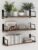 Floating Shelves, 24 Inches Easy to Install Wall Mounted Shelves, Set of 3, Rustic Wood Shelves for Wall Decor, Storage Shelves for Living Room (Brown)