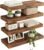 Fixwal Wood Floating Shelves, Wall Shelves Set of 4, Shelves for Wall Decor, with Invisible Brackets for Bathroom, Living Room,Bedroom and Kitchen(15.7in, Rustic Brown)