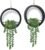 Der Rose 2 Pack Fake Plants Hanging Artificial Succulents Plants in Black Pots for Living Room Bathroom Accessories Boho Farmhouse Wall Decor