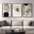 Large Framed Neutral Abstract Wall Art, 3 Piece Modern Canvas Prints Paintings Artwork for Walls, Minimalist Black Beige Pictures for Living Room Hallway Dining Room Bedroom Wall Decor -Total 30×60 In