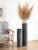 Sziqiqi Black Tall Floor Vase: 27.6/21.7in Metal Modern Cylinder Floor Vases – Woven Texture Extra Large Decorative Vase Set of 2 Home Decor for Living Room Bedroom Home Corner Indoor Office