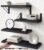 BAYKA Rustic Wood Floating Wall Shelves, Wall Mount Storage Organizer for Bedroom, Living Room, Kitchen, Bathroom & Office (Black, 16in, Set of 4)