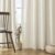 Joydeco Linen Curtains 96 inch Length 2 Panel Set, Light Filtering Curtain for Living Room Bedroom, 52 inch Wide Drapes with Rod Pocket Back Tab (96″ Lx52 W, Ivory on Linen)