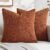MIULEE Rust Boho Decorative Throw Pillow Covers 18×18 Inch for Couch Bed Sofa Pack of 2, Terracotta Fall Farmhouse Earth Tones Home Decor, Soft Corss Corduroy Patchwork Textured Cushion Cases