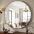 Antok 30 Inch Round Mirror for Wall, Round Bathroom Mirror, Circle Wall Mirrors with Black Metal Frame, Circle Mirrors Suitable for Wall, Bathroom, Vanity, Living Room, Entryway