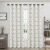 Joywell Black and White Linen Curtains 84 Inch Length 2 Panels Set for Living Room Grommet Embroidered Cream Burlap Sheer Black Curtain for Bedroom Modern Farmhouse Decor Drapes Beige Pattern 52×84