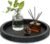 Hanobe Decorative Tray for Coffee Table: 12″ Black Round Centerpiece Tray for Home Decor – Wood Modern Farmhouse Decor for Living Dining Room Kitchen Island Tabletop