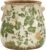 Nearly Natural 6.5in Ceramic Decorative Vase Tuscan Style Green Floral Scroll Design for Indoor Home Decor Centerpieces Tables Small Flower Vases