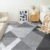 HOMFINE Washable Modern Area Rug – Geometric Style 5×7 Rugs for Living Room, Bedroom, Machine Washable Rug Soft Non Slip Non Shedding Area Rug – Grey, 5’x7′