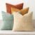 MIULEE Teal Orange Decorative Throw Pillow Covers 18×18 Inch Set of 4 Boho Corduroy Striped Cushion Cases Modern Farmhouse Patchwork Pillow Cases for Couch Sofa Bedroom Home Decor