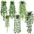 Der Rose 6Pcs Fake Plants Hanging Artificial Eucalyptus Vines Faux Potted Hanging Plants Indoor for Bathroom Kitchen Wall Shelf Outdoor Decor