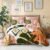 Tyrot 3 Piece Boho Floral Full/Queen Quilt Sets Farmhouse Botanical Reversible Lightweight Bedspread Coverlet with 2 Shams Mid Century Leaves Microfiber Bedding Quilts Set for All Season, 90”x96”