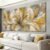 I@U Abstract Yellow White Feather Wall Art Decor Canvas Wall Art For Living Room Pictures For Bedroom Wall Decor Bathroom Office Kitchen Modern Abstract Feather Artwork For Walls 20×40 Inch