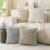Set of 4 Neutral Decorative Throw Pillow Covers 18×18 Inch Corduroy Pillow Covers for Bed Couch Sofa Living Room Soft Square Cushion Cases
