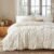 Bedsure Boho Duvet Cover Queen Size, Soft & Comfortable Elegant Design Boho Bedding for Decoration, Machine Washable Comforter Cover for All Seasons,Includes 1 Duvet Cover & 2 Pillow Shams,Beige