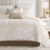Madison Park 7-Piece Velvet Comforter Set, Jacquard Bedding Sets for All Season, Includes Comforter, Bed Skirt, Pillow Shams and Decorative Pillow, Queen/King/Cal King, Nocturne, Champagne | All Season
