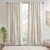 INK+IVY Imani 100% Cotton SINGLE PANEL Curtain Tufted Chenille Stripe Geometric Print Mid-Century Look Rod Pocket Top Drape for Living Room, Privacy Window Treatment for Bedroom, 50″ x 84″, Ivory