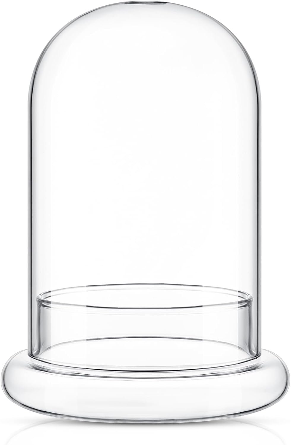1 Pcs 5.9 x 7.9 Inch Glass Terrarium Clear Terrarium Planter Container Glass Dome Cloche with Airhole and Base for Plant Flower Home Tabletop Display Centerpiece, Plants Not Included