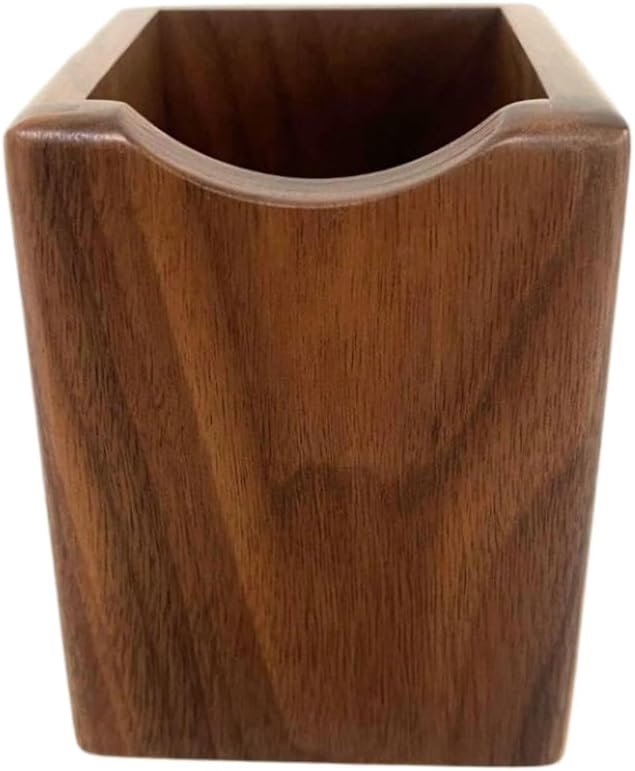 Natural Wooden Pen & Pencil Holder, Eco-Friendly Desktop Organizer Cup, Compact 3.9×2.9×2.9 Inch Wood Desktop Storage Stand for Office Home School Desk Decoration