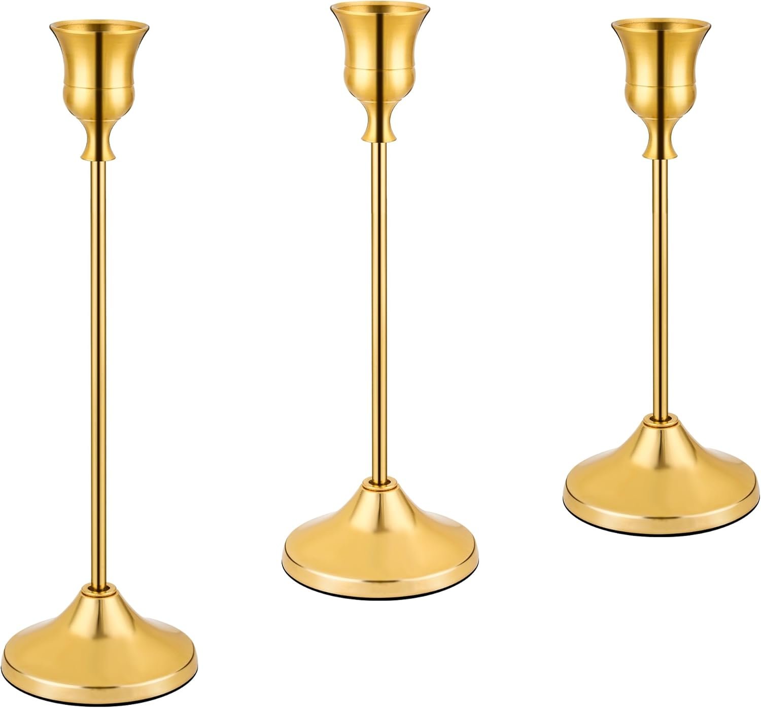 3PCS Candlestick Holders, Taper Candle Holder for Candlesticks, Metal Taper Candle Holders Glaceful Decor Set for Wedding Centerpieces, Christmas, Birthday Party, Holiday Dinning Table Décor