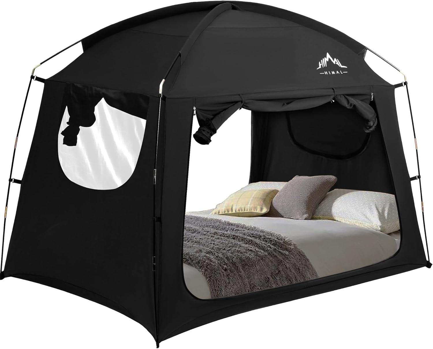 uniHimal Bed Tent for Indoor Portable Light Reducing Twin Size Canopy Tents Breathable Lightweight Private Space Tent for Bed