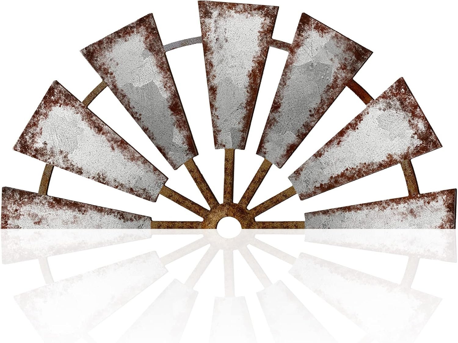 Yookeer Farmhouse Living Room Wall Decor Wood Windmill Rustic Wooden Wall Art Decorative Windmill Sculpture Home Decor for Bedroom Nursery Dorm Home(11.4 x 5.5 Inches,Semicircle)
