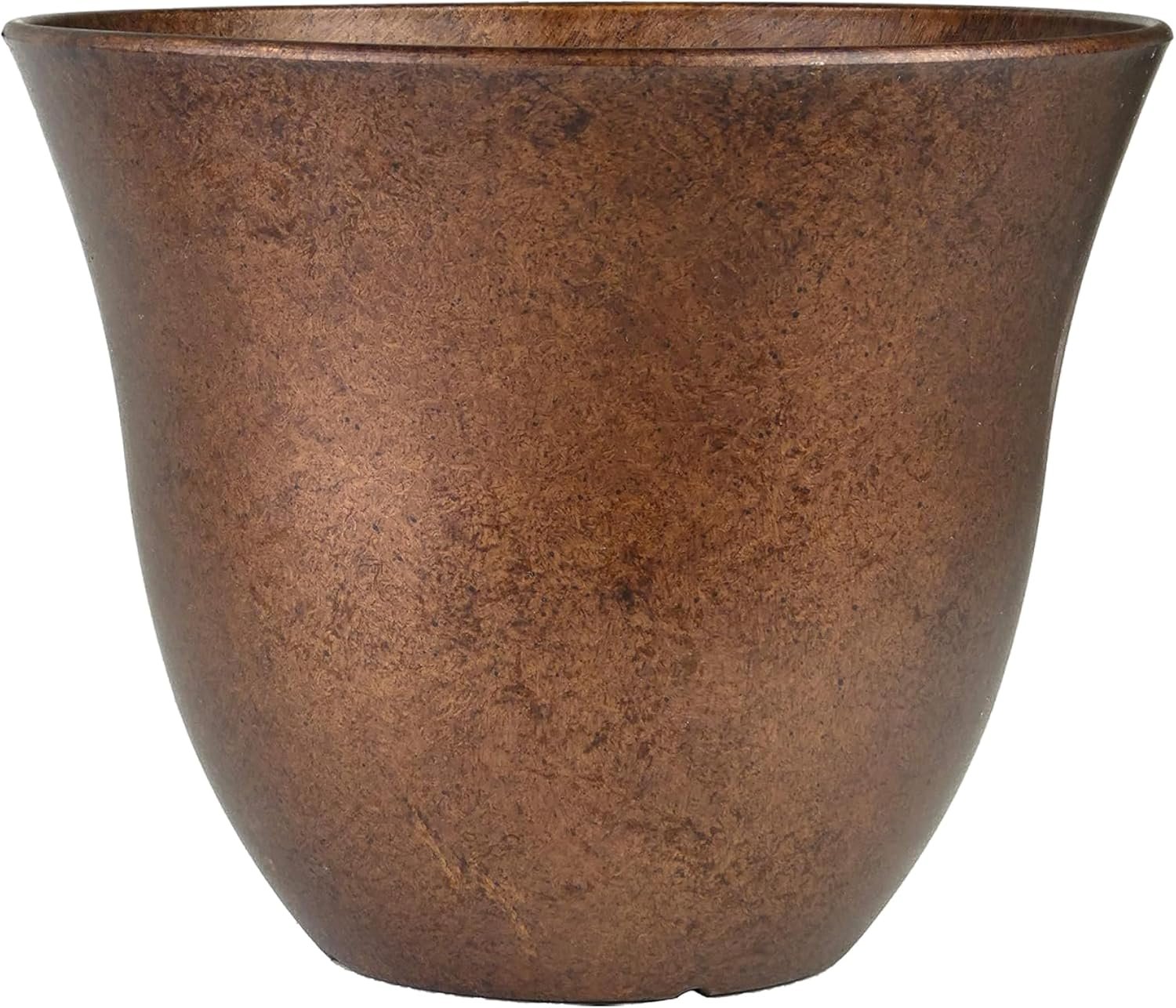 Classic Home and Garden by Growscape Honeysuckle Resin Planters – Lightweight Indoor & Outdoor Plant Pots – UV-Resistant Plastic Flower Pots – Pot Planters for Flowers & Herbs (15″ Distressed Copper)