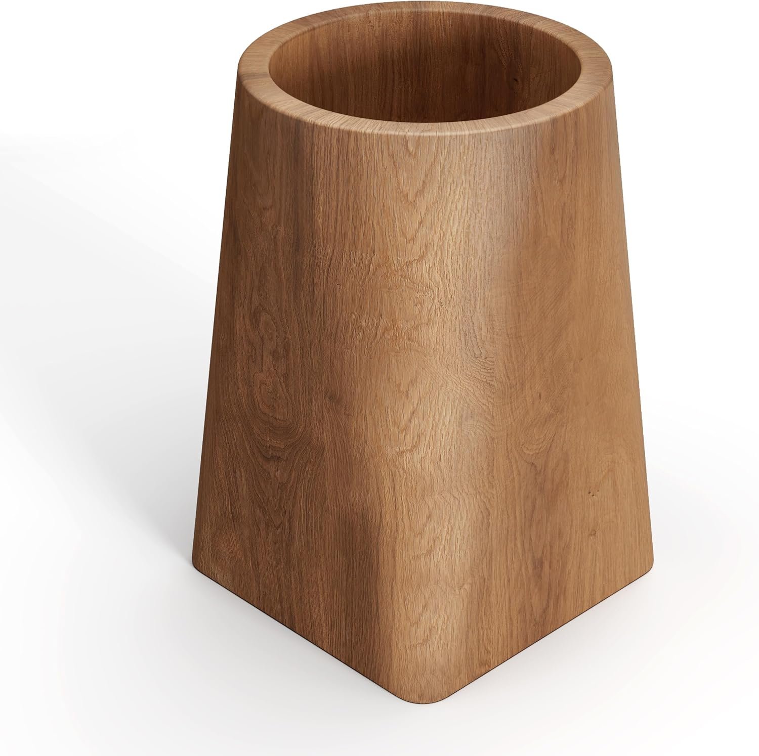 Wooden Pen Holder for Desk – Pencil Cup for Office School Supplies Storage, Natural Wooden pencil cup for students