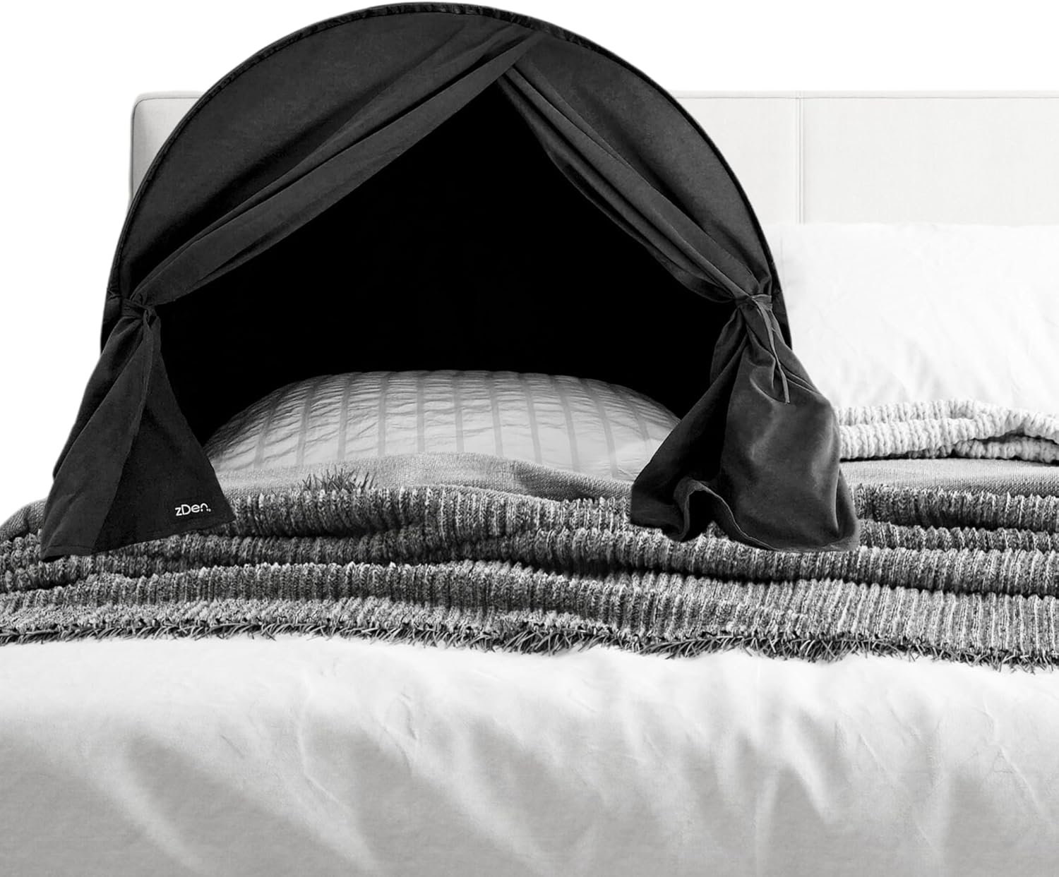 Sleep in Total Darkness, Even in a Bright Room, Create a Private Space, zDen Patented Light-Blocking Sleep Den, Non-Toxic Blackout Canopy for Naps, Travel, Dorms, Night Shift, Migraine Relief