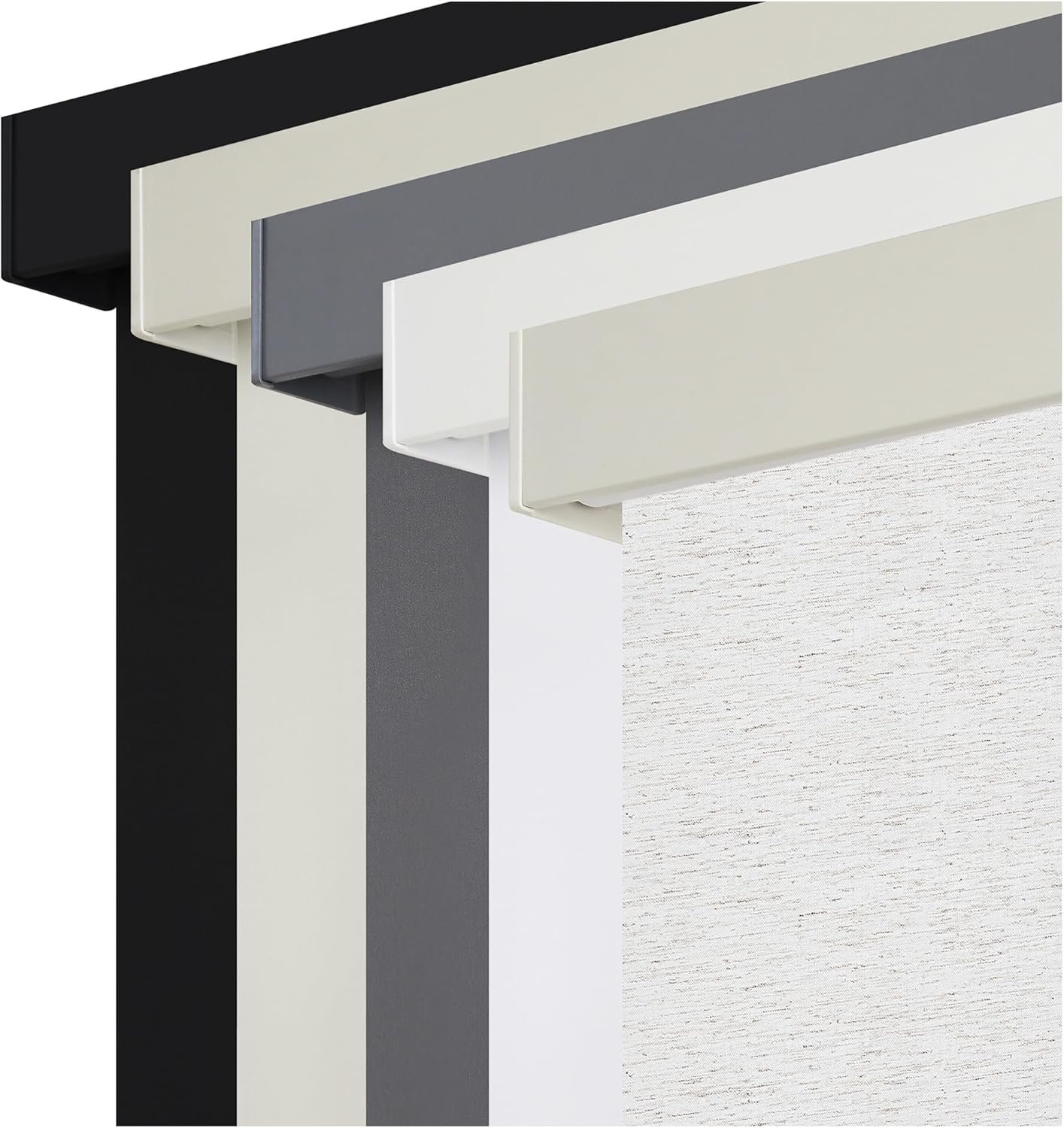 SUNOFF Cordless Blackout Roller Shades Blinds for Windows Free-Stop,Pull Down Room Darkening with Valance,Thermal Insulated Woven Fabric Window Door Blinds for Home,Office,Linen 20″ W x 72″ H