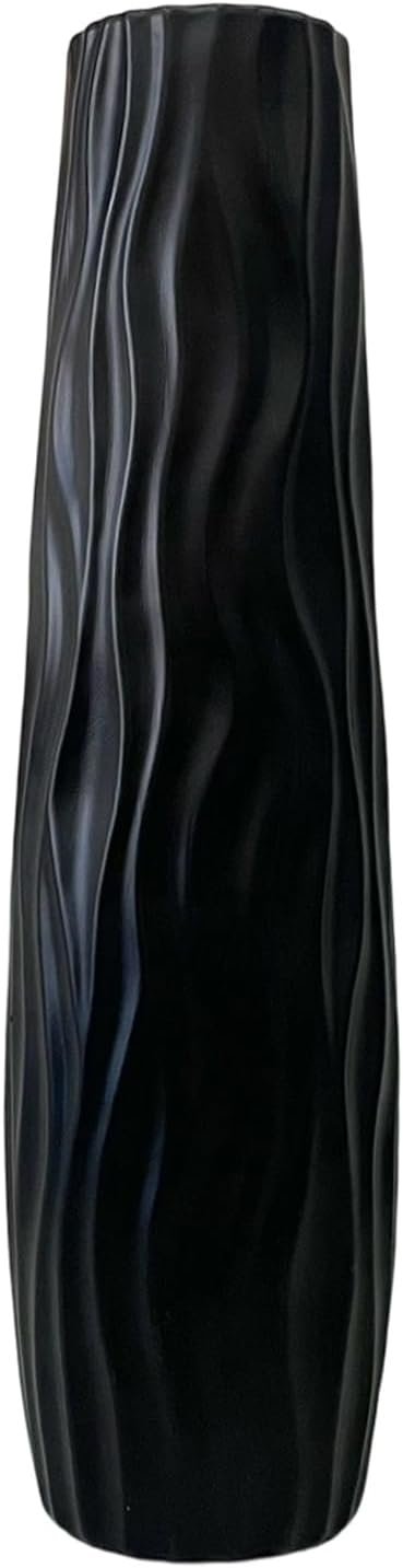 22.83 Inch Tall Vases for the Floor Handmade Flower Holder Large Vase Decorative for Bedroom, Workplace, Kitchen, Living Room, Home,Wedding and Farmhouse (Black)