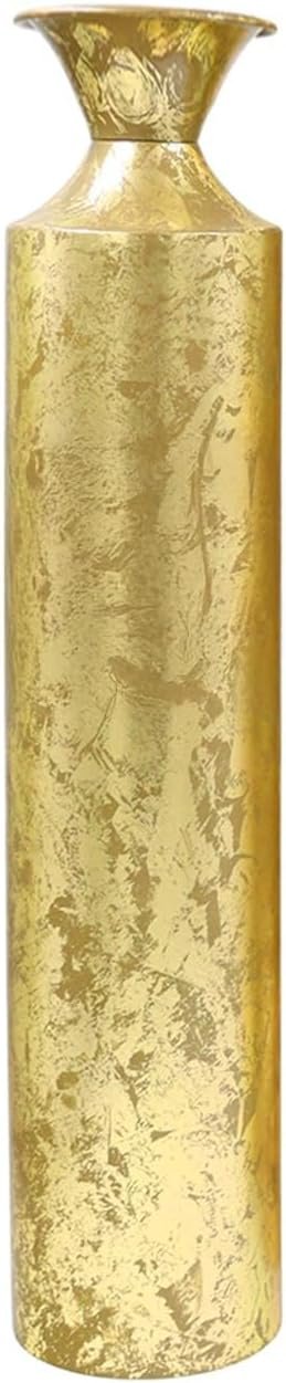 Hosley Decorative Gold Metal Tall Floor Vase. Ideal Gift for Floral Arrangements Weddings Party Spa Reiki Meditation Settings O5 (27.25″ High)
