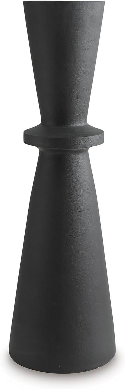 Signature Design by Ashley Collisten Modern Indoor 30″ Textured Polyresin Freestanding Vase, Black