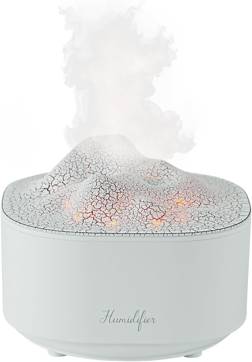 Portable 1500ml Small Cool Mist Humidifier,USB Personal Desktop Humidifier for Office Room, Bedroom,Top-Fill 7 Colors LED Night Light humidifiers, 2 Mist Modes, Super Quiet (White)