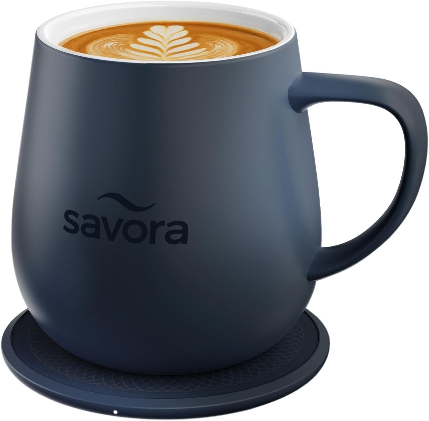 12oz IntelliHeat™ Coffee Mug | Barista’s Choice | Exclusive Wireless SmartSense Pad | Maintains Perfect 135°F | Hand-Crafted Ceramic Mug & Lid | for Tea Drinkers | Backed for Life – Blue