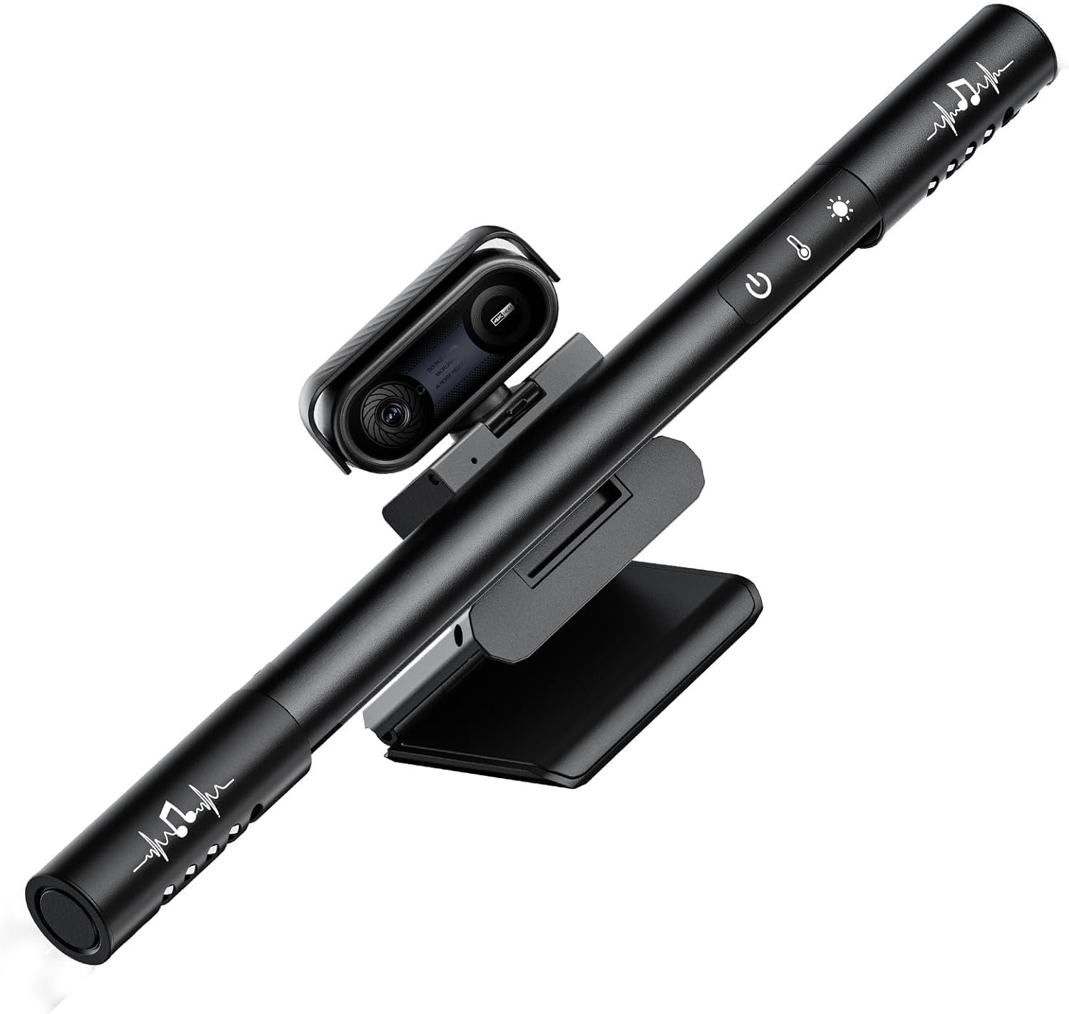 4K Webcam with Ring Light & Microphone, 4K Ultra HD Streaming Camera, Built-in Dual Noise-Canceling Mics, Auto Light Correction, for Zoom/Skype/Teams/YouTube/Twitch, Plug & Play, for PC