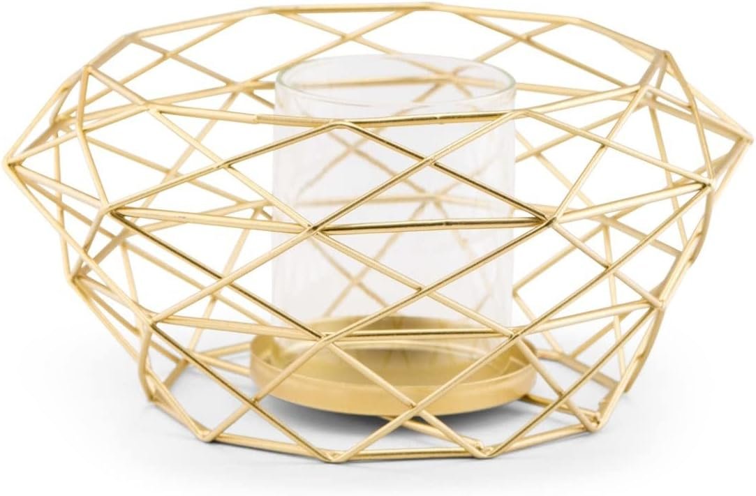 Weddingstar Modern Gold Geometric Metal Table Centerpiece