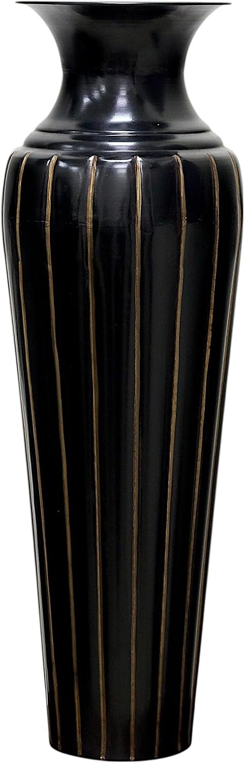 Hosley Tall Metal Floor Vase 26 Inch High, Ideal Gift for Floral Arrangements Modern Home Decor for Dining Room, Livingroom, Bedroom, Hallway Corner, Wedding Party, Spa
