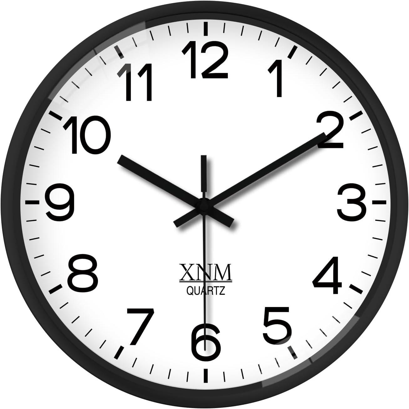 XNM 8 Inch Small White Classic Wall Clock for Living Room Bedroom Kitchen Analog Modern Clocks Battery Operated Minimalist Silent Wall Clock Non Ticking